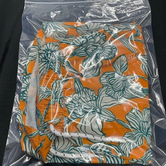 Tropical Floral Swim Trunks for Men - Picture 4 of 4
